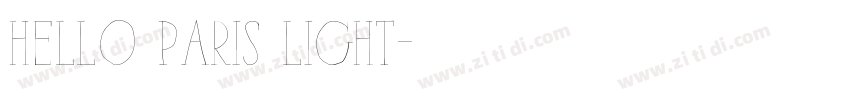 Hello Paris Light字体转换